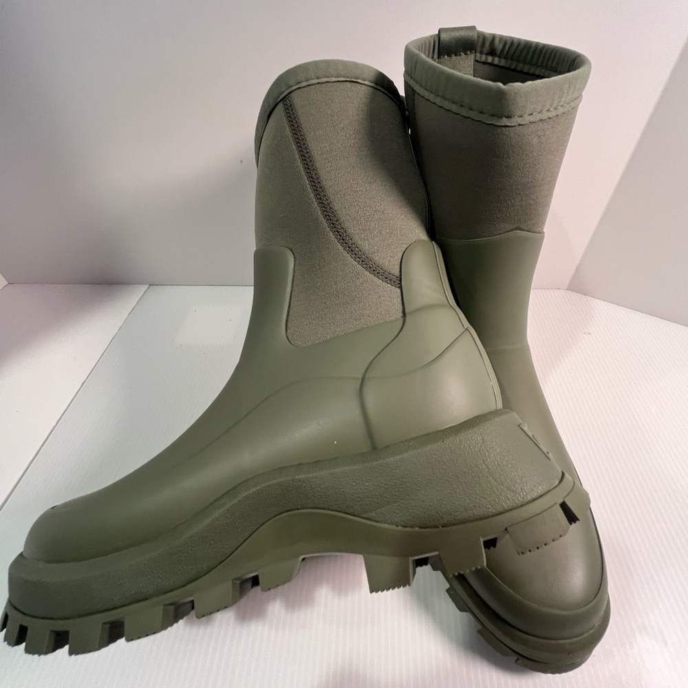 Hunter City Explorer Short Neo Slip and Water Resistant Boots -col Lichen Green - Picture 11 of 16